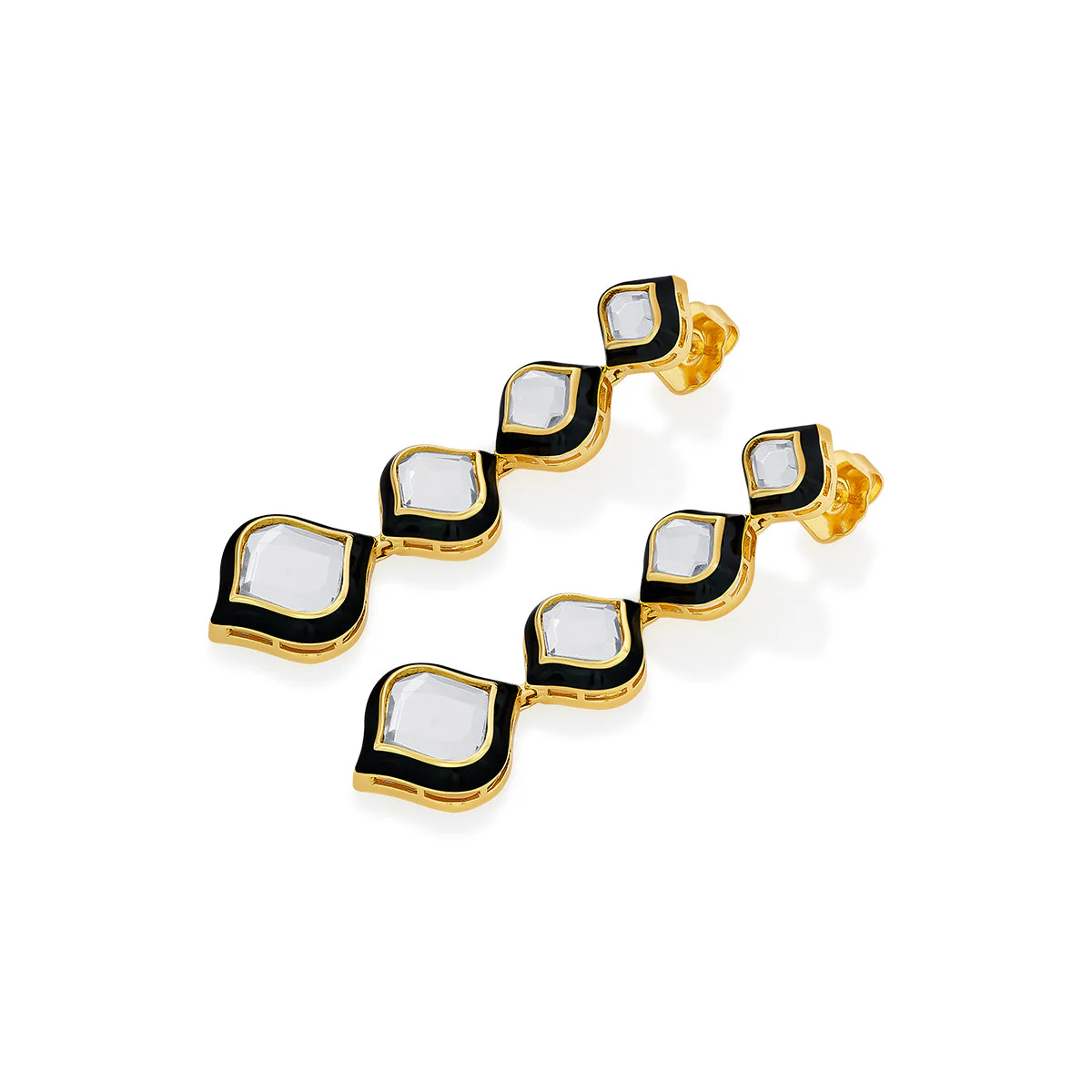 Amina Mirror Minaret Earrings - Image 3