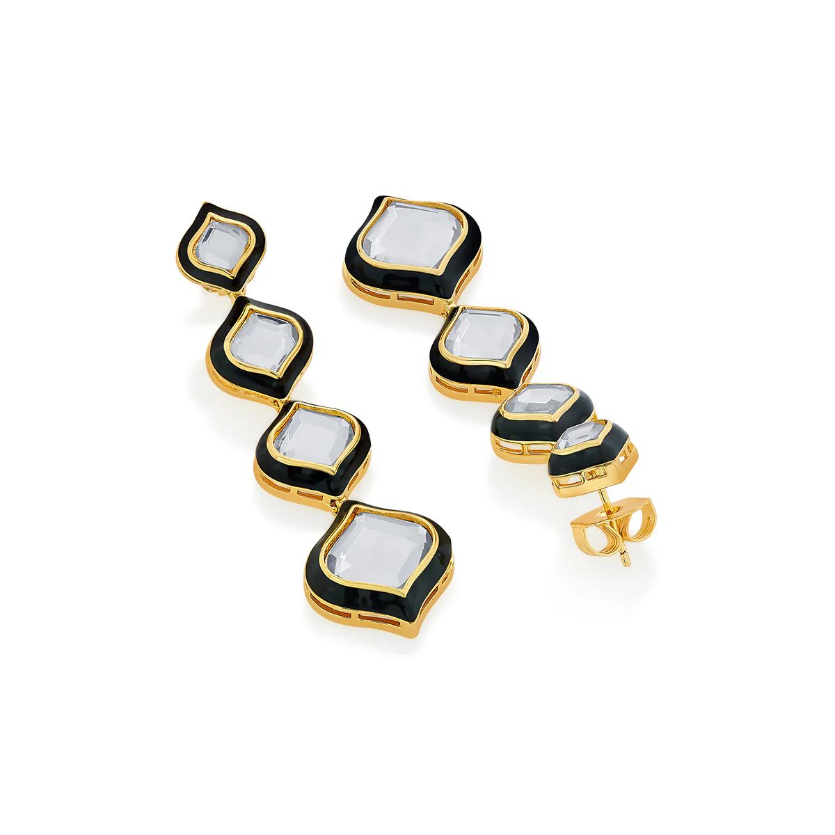 Amina Mirror Minaret Earrings - Image 4