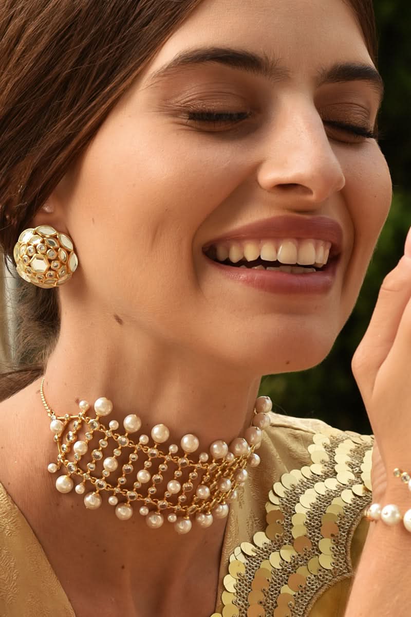 Crystal Pearl Tassel Choker - Image 23