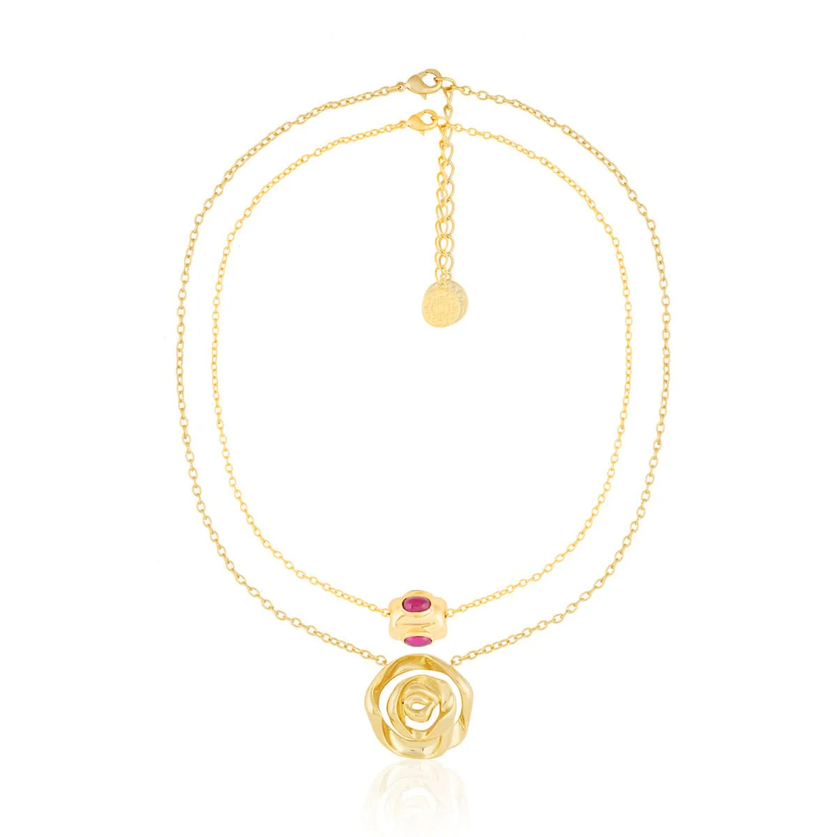 Double Rosé Layered Necklace - Image 3