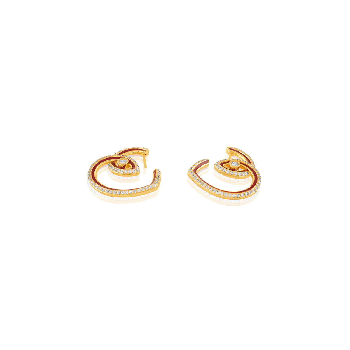 Gala Heart Hoops In 18Kt Gold Plated - Image 3