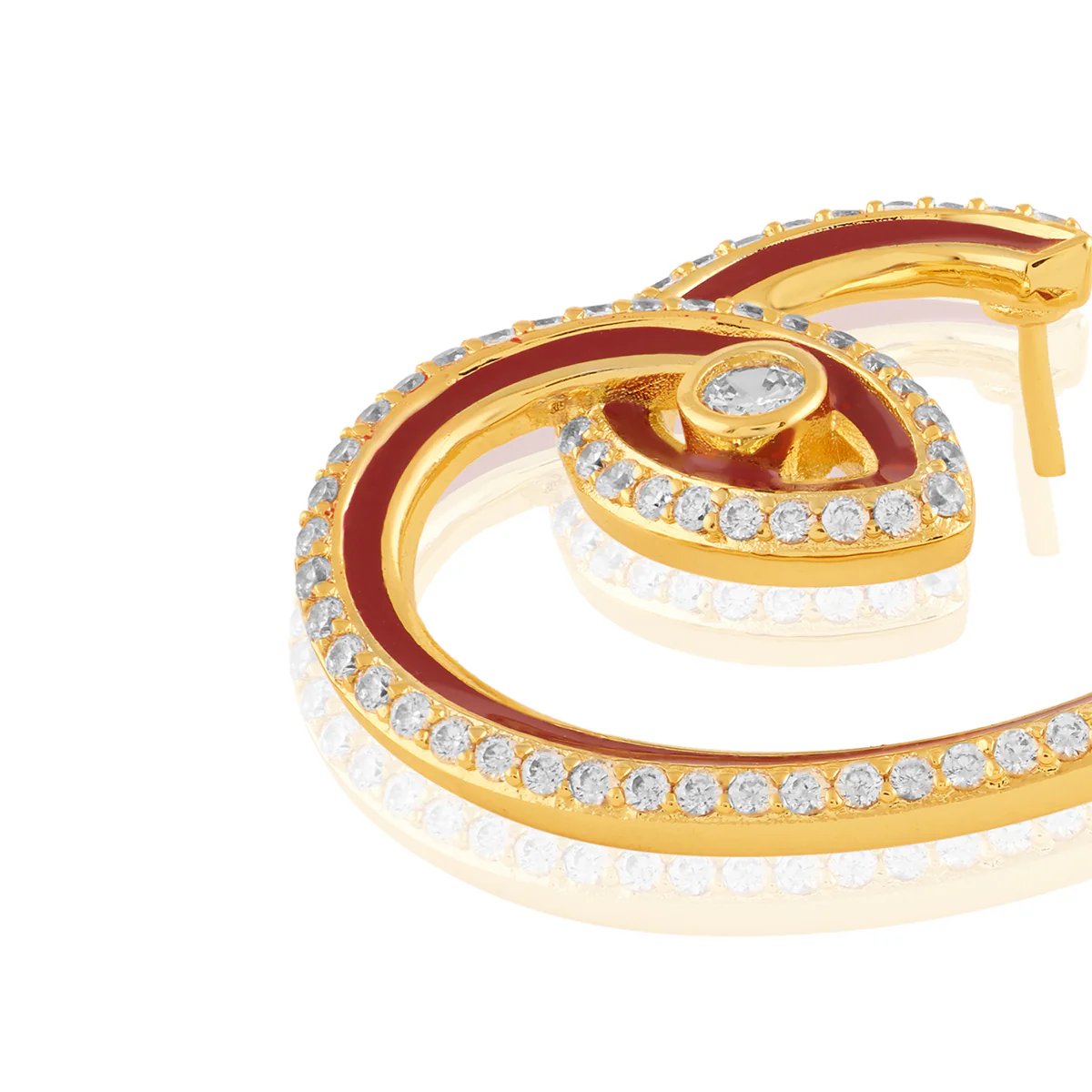 Gala Heart Hoops In 18Kt Gold Plated - Image 5