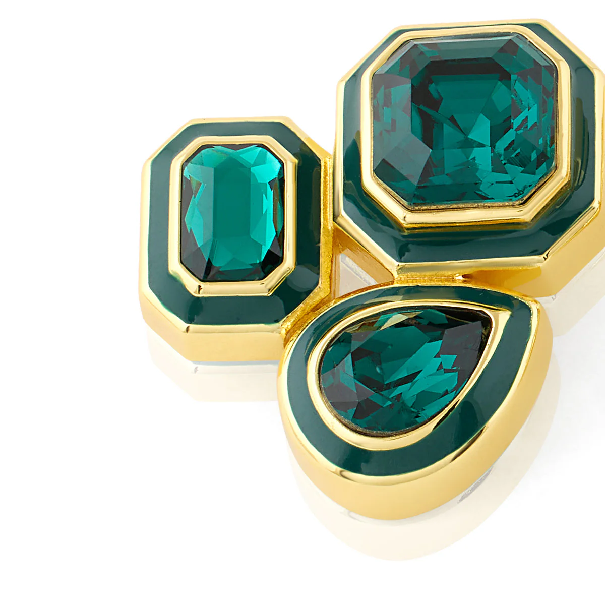 Green Crystal Galaxy Earrings - Image 5