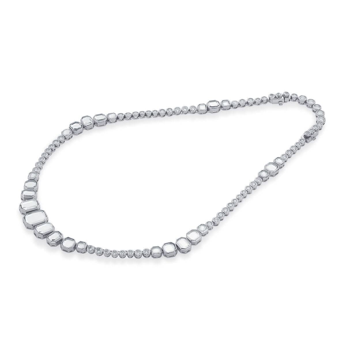 Nazm Mirror & CZ Short Necklace - Image 3