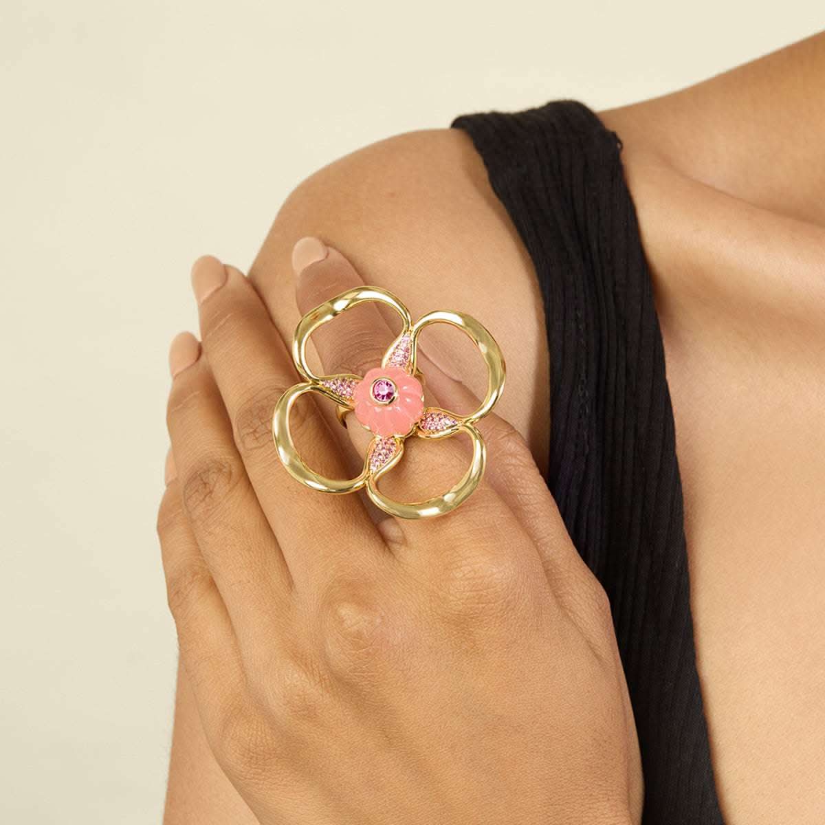 Rosé Fleur Ring - Image 4
