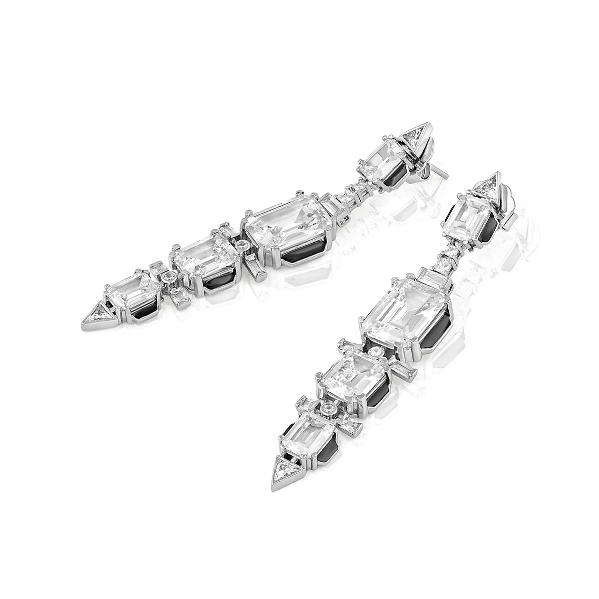 Three Tier Dangler Earrings - Image 3